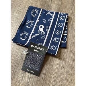 Penn State Nittany Lions Bandana‎ IPG Team Sports Royal Blue Paisley 21x21 NCAA